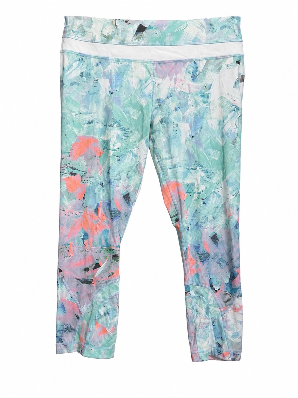 Lululemon Run Inspire Crop II Leggings Abstract Pastel Print